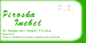 piroska knebel business card